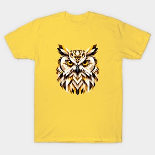 Abstract Geometric Owl - Color Design T-Shirt